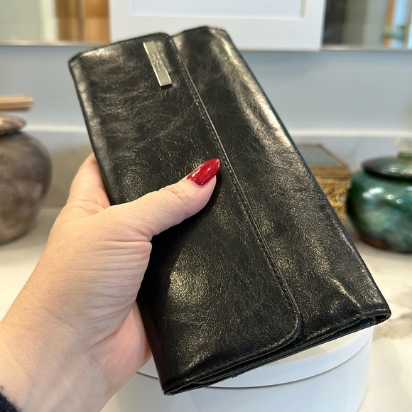 Kenneth Cole Reaction Black Leather Wallet, Leopard-Print Lining, EUC - Picture 17 of 17